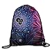 Produktbild Unisex Aract Fractal Color Print Drawstring Backpack Rucksack Shoulder Bags Gym Bag Ort Bag