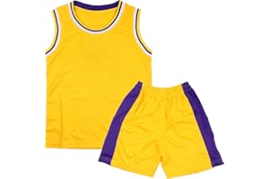 DaceStar Koszulka dziecięca Basketball, chłopięca koszulka do koszykówki dla dzieci, modna odzież do koszykówki, koszulka do koszykówki, kamizelka do koszykówki dla dzieci, 2 szt., 4–14