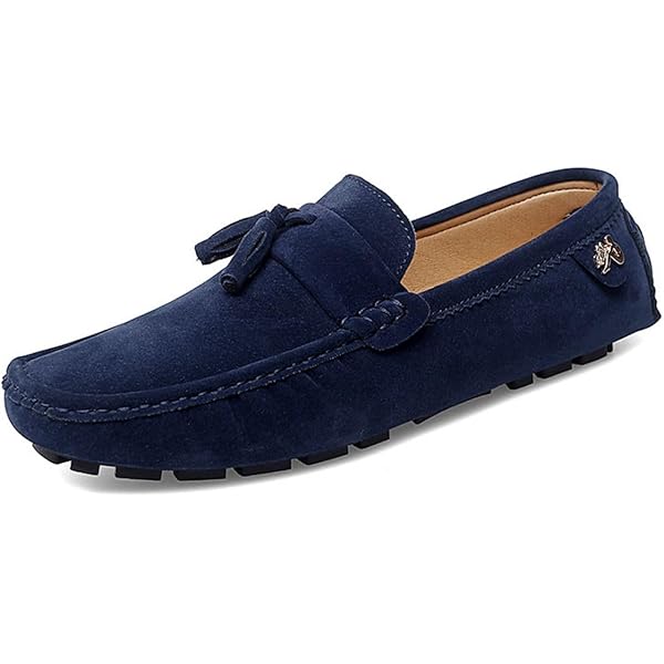 Babbucce Mocassino Uomo Blu Navy - Taglia 44, Scamosciato, Comode Per Casa - Foto 3
