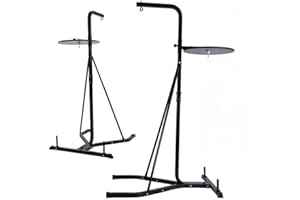 MAXSTRENGTH Heavy Duty Punch Bag Stand Boxing Bag Frame And Adjustable Speedball Bag 2 Way Frame High Grade Steel 6ft 10inches