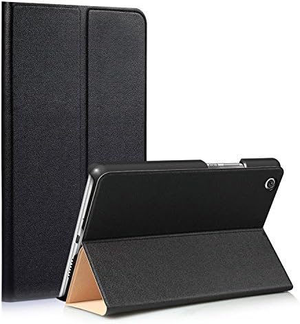 Huawei Media pad M3 Lite 8.0 Case - Ultra-thin Silicone case PU Leather Hard Armor Cover Bummper Shell for Media pad M3 Lite 8.0 (Black)