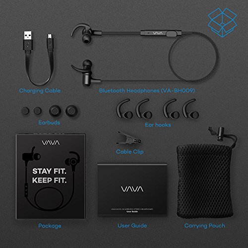 Bluetooth-Headphones-VAVA-Bluetooth-41-Wireless-Sports-Headphones-in-Ear-Earphones-with-Noise-Cancelling-Mic-and-Stereo-Magnetic-Earbuds8-hours-PlaytimeIPX5-Splashproof-aptX-Stereo