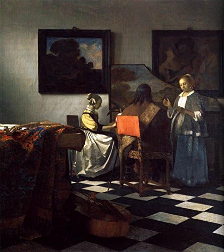 ODSAN The Concert - By Johannes Vermeer - Canvas Prints 16" by 18" Unframed