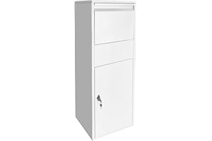 WILTEC Buzón para paquetería doméstico De pie Blanco Paquetes S y L Correspondencia Cartas Correo Paquetes