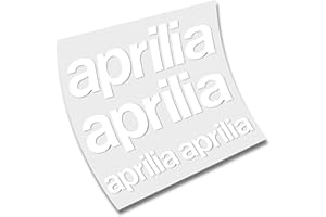 CUAC REVOLUTION X4 PEGATINAS APRILIA RECORTE STICKERS MOTO SCOOTER VINILO TUNING ADESIVO CORTE (Blanco)