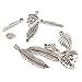 Imported 50pcs Tibetan Silver Leaves Charms Pendant Beads Jewellery Making-15014605MG RS.325.00