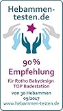 Rotho Babydesign Badestation TOP / 100 cm Breite / Babywanne weiß mit Aufbewahrungsfächer & Badewannenständer, höhenverstellbar - 7