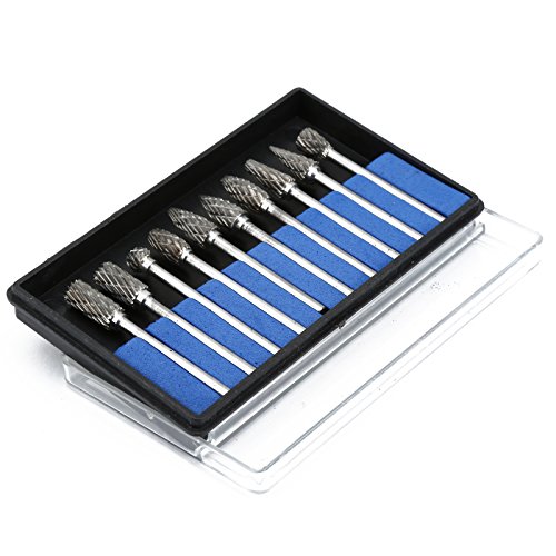 Dophee 10pcs Wolframstahl Schleifkopf Craft Werkzeug Gravieren Schnitzen für Dremel Drehwerkzeug - 4