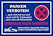 Produktbild Melis Folienwerkstatt Schild - Niemals Hier parken - 30x20cm | Bohrlöcher | 3mm Hartschaum - S00020-P-E -20 Varianten