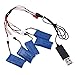 Produktbild Hubsan Drohne Lipo Batterie Akku 3.7V 380mAh mit 1 to 5 USB Ladegeraet fuer X4 H107 H107L H107C H107D