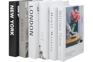 HENGBIRD 6 Pezzi Libro Decorativo Di Moda, Libri Decorativi per L'arredamento Della Casa, Libri Decorativi Moderni con Copertina Rigida, Libri da Esposizione per La Decorazione Del Soggiorno Moderno