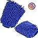 Produktbild tankerstreet Auto Reinigung Hadern und Duster, doppelseitiges wiederverwenden Handschuh (begriffsklärung) Coral Reinigung Staubwischen Handschuhe Tuch, Küche Reinigungstücher Kleidung Mikrofaser Mitt Handschuhe Fäustling Auto Fenster Polieren für Frauen Herren Pack 2 (blau)