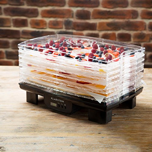 Klarstein Bananarama Dörrgerät Dörrautomat (6 Etagen, 550 Watt, einstellbare Temperatur, LCD-Display, mit Timer programmierbar, inkl. feinmaschiger Zusatzauflage) schwarz - 3