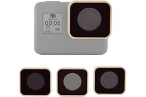 BINDPO Ensemble de filtres ND pour 5 6 7, Filtre de densité Neutre en Verre Optique ND8 + ND16 + ND32, Accessoire de Photographie pour caméra de Sport