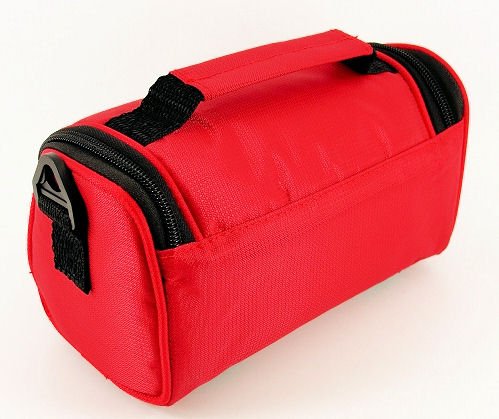 Neuf Rouge carmin TGC Sacoche Housse de transport avec bandouli  re pour l appareil photo Nikon Coolpix L810
