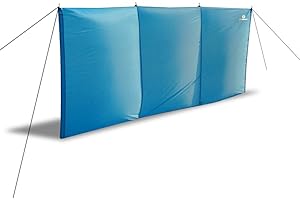 Aeolus II Pare-brise de plage 3 x 1,3 m de Outdoorer avec piquets de sable UV 60 Léger Petit format – Protection contre le vent et la vie privée idéale pour la plage et le jardin