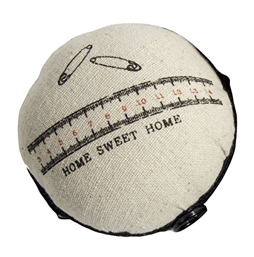 Natürlichem Leinen Elastisches Handgelenk und Arm Pin-Nadel, Nähen, Basteln - Black "Home Sweet Home"