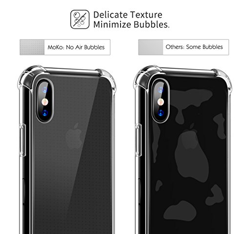 MoKo iPhone X / iPhone 10 Case - [Anti scivolo & graffi] Custodia Halo Serie Rigida con TPU Tecnologia Angoli + Pannello Posteriore per Apple iPhone X 5.8
