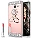 Produktbild Galaxy A5 2017 Hülle,Galaxy A5 2017 Spiegel Hülle Mirror Case,Surakey Luxus Glitzer Strass TPU Schutzhülle für Samsung Galaxy A5 2017 Silikon Handyhülle mit Glitzer Strass 360-Grad Handy Ständer Ring Holder, Neu Mode Cool Bling Glitzer Kristall Strass Diamant Rose Gold Schlank Ultradünnen TPU Silikon Schutz Handy Hülle Case Tasche Silikon Crystal Case Durchsichtig Rahmen Schlank Etui Bumper für Samsung Galaxy A5 2017, Rose Gold