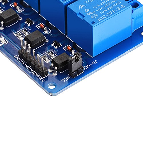 Yizhet 4 Kanal Relais Modul 5V DC 230V Optokoppler 4-Channel Relay für Arduino TTL Logik PIC DSP AVR ARM Relais Modul-Brett Raspberry Pi (4-Kanal) - 4