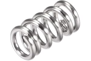 TOP-VIGOR 10Pcs Compression Spring, 6mm OD,1mm Wire Size,10mm Free Length Dual Extended Durable Dual Hook Tension Spring for Furniture Screen Doors Repair Projects