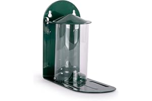 CJ WILDLIFE Green Metal Wild Squirrel Feeder - Garden squirrel feeding for wildlife, Discourage squirrels from raiding and damaging bird feeders by providing them with their own dedicated feeder.