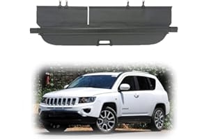HGEDS Auto Laderaumabdeckung FüR Jeep Compass 2012 2013 2014 2015 2016 Kofferraum Abdeckung Rollo Einziehbar Kofferraumabdeckung Hutablage Zum Schutz Der PrivatsphäRe Cargo Cover