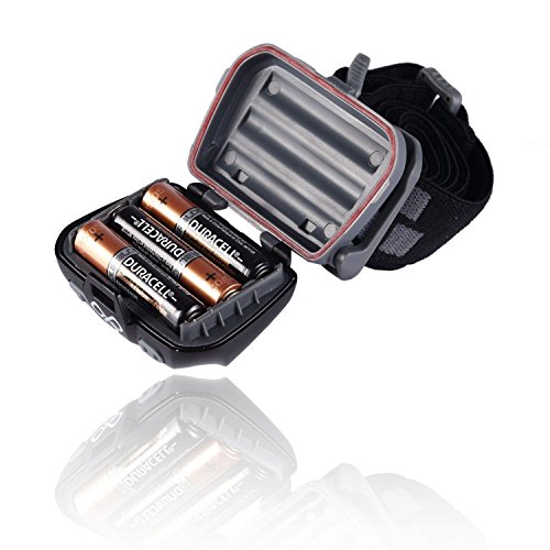 LED Stirnlampe zum Joggen, Camping, Angeln, Lesen – Beste und Hellste Kopflampe, wasserfeste Kopflampe, Lange Batterielaufzeit (Batterien mitinbegriffen), Anpassbarer Lichtkegel, haltbar, leicht, einfach bedienbar - 5