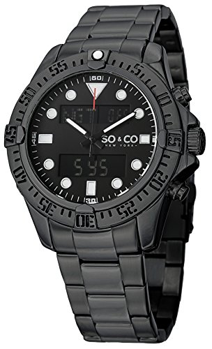 SO & CO New York Herren-Armbanduhr Yacht Club Analog Digital Quarz Edelstahl 5017.3 SO & CO New York Herren-Armbanduhr Yacht Club Analog Digital Quarz Edelstahl 5017.3