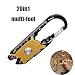 Produktbild Kitchen-dream Portable 20 In 1 Multifunktions-Roulette-Werkzeug-Set Schraubendreher-Schnalle-Schlüsselring Compact Pocket Tool Kit-Kombination für Outdoor-Camping, Wandern, Bergsteigen oder Notfall