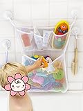 Starsglowing Badewanne Spielzeug Netztasche Bad Spielzeug Organizer Netz Aufbewahrungstasche mit 2 Saugnäpfe (ohne Spielzeug) - 3