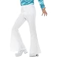 Pantalones de Pata de Elefante Blancos - M (ES 48/50) | Pantalones  Acampanados Hombres | Saturday Night Fever | Pantalones de Campana Años 70  : Amazon.es: Moda