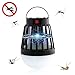 Produktbild KOBWA Bug Zapper Laterne, Solar & USB Portable Wiederaufladbare Moskito-Insektenvernichter Glühbirne, 3 Modi Elektronische UV-Fliegenfalle LED-Lampe mit Abnehmbarem Lampenschirm und Griff für Camping