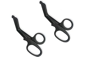 LYLQMY 2 Pack 150mm Emergency Scissors, EMT and Trauma Scissors Bent Bandage Scissors First Aid Scissors, Stainless Steel Bandage Scissors for Nurse First Aid Emergency Rescue