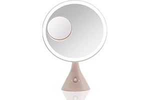 Beautifect Glow Nude - Vanity Mirror with Lights & Magnifying Mirror - 3 Colour Environments & Advanced CRI 95+ Tech for Daily Makeup & Skincare