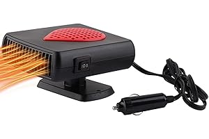 ORCOW Portable Car Heater, Car Defroster Heater Demister, 12V 150W Car Vehicle Truck Fan Defogger Plug into Cigarette Lighter 360° Rotating 2 in 1 Fast Heating/Cooling Function for Car Defroster Windshield