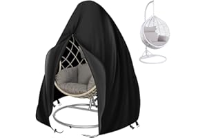 Kovshuiwe Funda para Silla Colgante,Funda para Silla Colgante con Cremallera,Cubierta de Silla de Huevo Colgante,Cubierta para Sillón Colgante Oxford 420D,Funda para Silla Colgante(105x95x200/115cm)