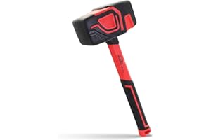HOUSERAN Mallet, 36 oz Mallet Hammer, Soft Face Hammer, Rubbers Hammers, Rubber Mallets Hammers, Rubber Mallets for Woodworking, Crafts, Jewelry Making, Red and Black(1011g)