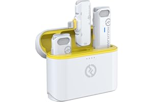 HOLLYVIEW Hollyland Lark C1 Wireless Lavalier Microphone for iPhone, MFi Certified, Plug and Play, Noise Cancelling Lapel Mic with 200m Transmission, 32H Working Time, Compatible with iPhone, iPad, White