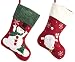 Produktbild Heitmann Deco 2er Set Filz-Nikolausstiefel zum Befüllen und Aufhängen - Nikolaus-Strumpf - rot/weiß/grün mit weihnachtlicher Stickerei