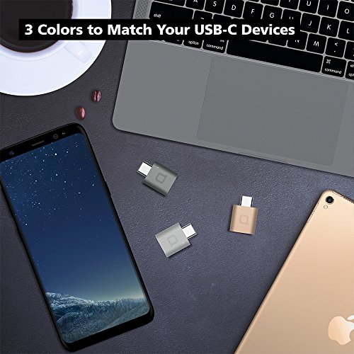 Nonda MI22SLRN - Mini Adaptador USB-C a USB 3 0 Carga y transfiere  Alta Calidad  aleaci  n Aluminio  A Juego con el Macbook - Color Plata