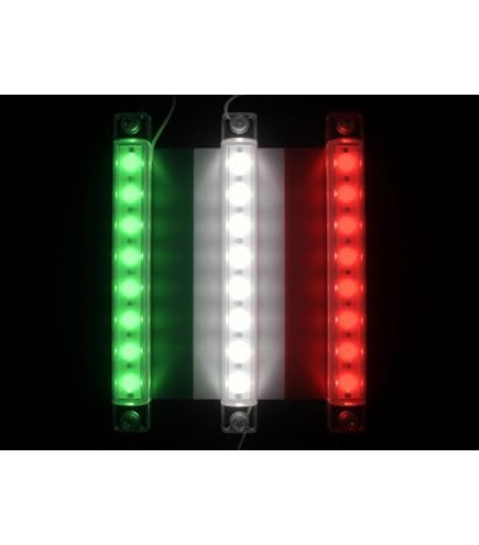 Biqing Luci Laterali A LED 3 Pollici 24V Per Camion E Rimorchi – 5 LED, IP67, Universali (Bianco, 2 Pezzi)