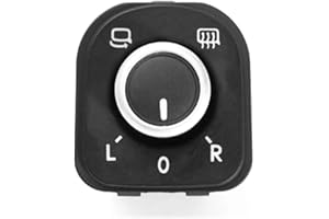 Viviance Chrome Miroir Ajuster Voiture Switch pour VW Golf MK5 MK6 GTI Golf Jetta MK5 Passat B6 Rabbit Ti-guan Caddy Sricocco Sharan Touran Transporter EOS R32 CC Seat Alhambra