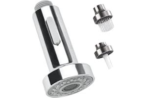 PERFETSELL G 1/2" Cabezal Recambio Grifo Cocina Extraible Alcachofa de Ducha para Grifo de Cocina Grifo Cocina Recambio Cabezal 2 Modos Chorro y ducha para Grifo de Cocina Fregadero, Cromo Pulido