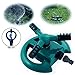 Produktbild jeerui Rasensprenger – Automatische 360 ° drehbar Verstellbarer Garten Schlauch Bewässerung Sprinkler für Kinder, Rasen Bewässerung System mit Leck frei Design stabiler 3 Arm Sprayer, einfache Schlauch Anschluss