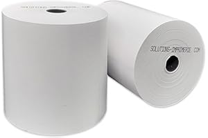 lot de 20 - Bobine Papier Thermique, 80 x 80 x 12 mm, rouleaux thermique 80x80x12 pour ticket de caisse et imprimante de caisse enregistreuse - papier blanc haute qualité - univers graphique UGR03
