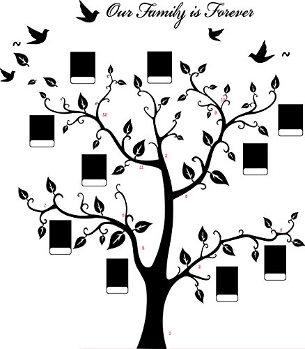 Preisvergleich Produktbild KiKa Monkey® PVC Riesig Schwarz Bilderrahmen Wandaufkleber Speicher Baum Vinyl Zweig Abnehmbare Wandtattoos (B)