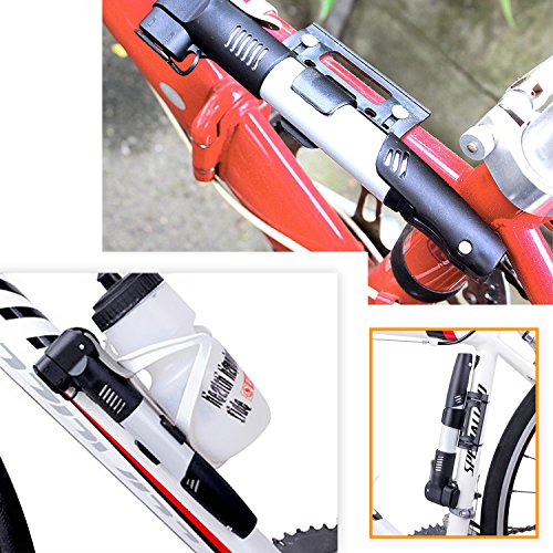 Mini Fahrrad Luftpumpe Anleitung bei DigHealth, 120PSI Teleskopische, Aus Aluminium,Für Presta und Schrader Luftventile, mit Glueless Puncture Repair Kit und Reifenheber, umrahmen Berg und Bälle Nadel - 6