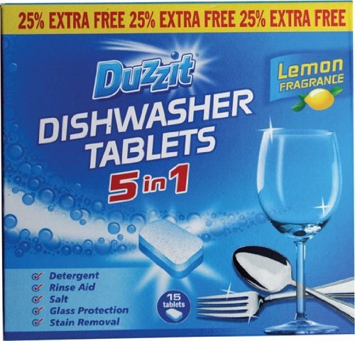 Preisvergleich Produktbild Duzzit 5 in 1 Spülmaschinen-Tablets, Lemon Duft Originalverpackung
