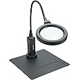 Carson MagniFlex Pro 2X LED Lighted Gooseneck Flexible Magnifier with 4X Spots Lens and Magnetic Base (CP-90)